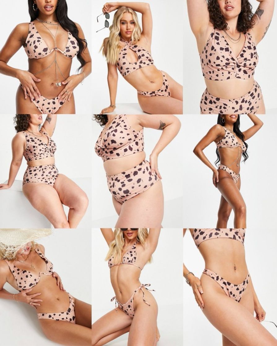 Fashion Bikinis estampado manchas