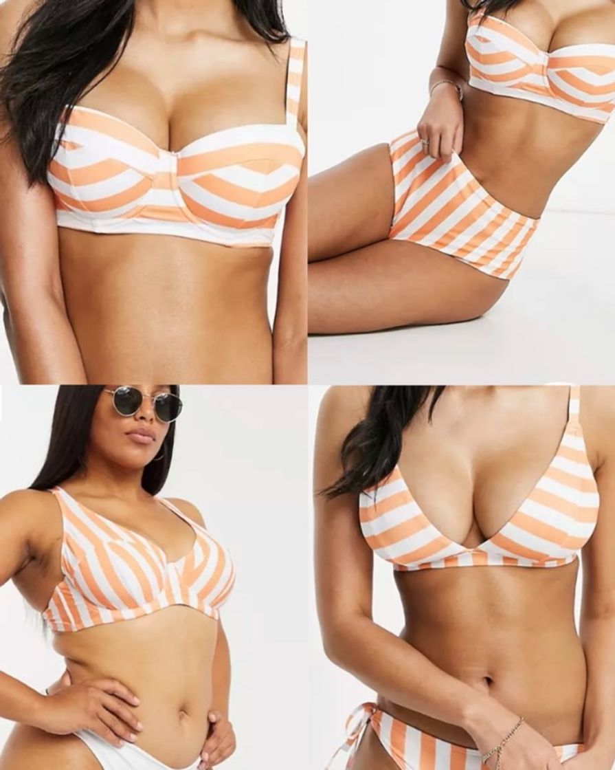 Fashion Bikinis colección rayas coral