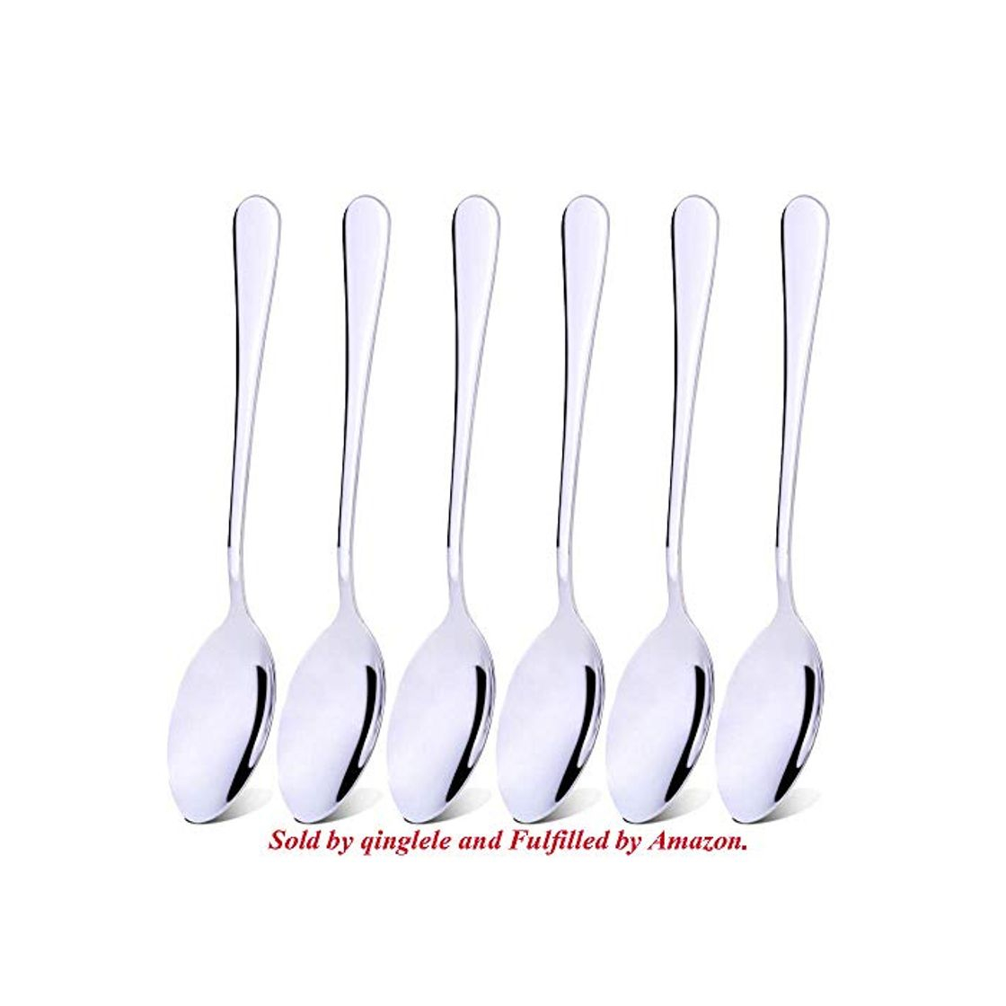 Social Juego de 6 cucharas de acero inoxidable