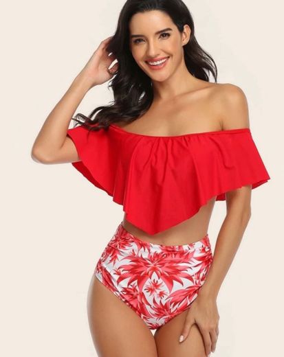 Overdose Traje De BañO para Mujer con Relleno Push Up Estampado Moda Una Pieza Ropa De Playa Monokini BañAdor Deportivo Vintage Verano Tallas Grandes 5XL