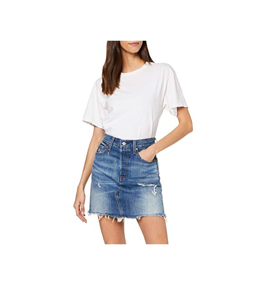 Fashion Levi's HR Decon Iconic BF Skirt Falda, Azul