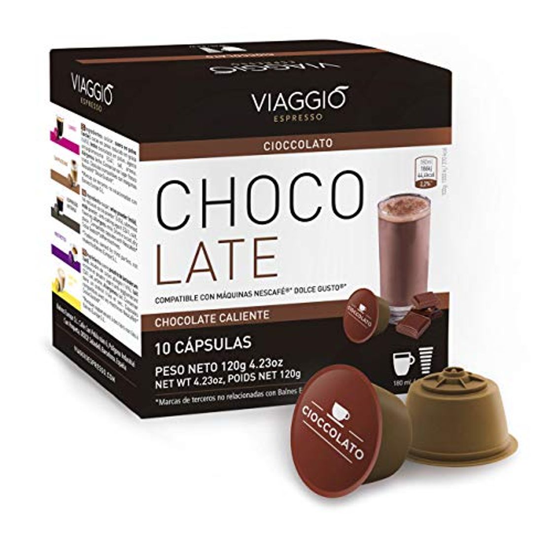 Productos Viaggio Espresso Cápsulas de café compatibles con máquinas Dolce Gusto Chocolate