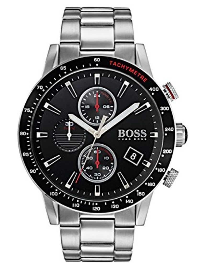 Social Hugo BOSS Reloj Cronógrafo para Hombre de Cuarzo con Correa en Acero Inoxidable 1513509