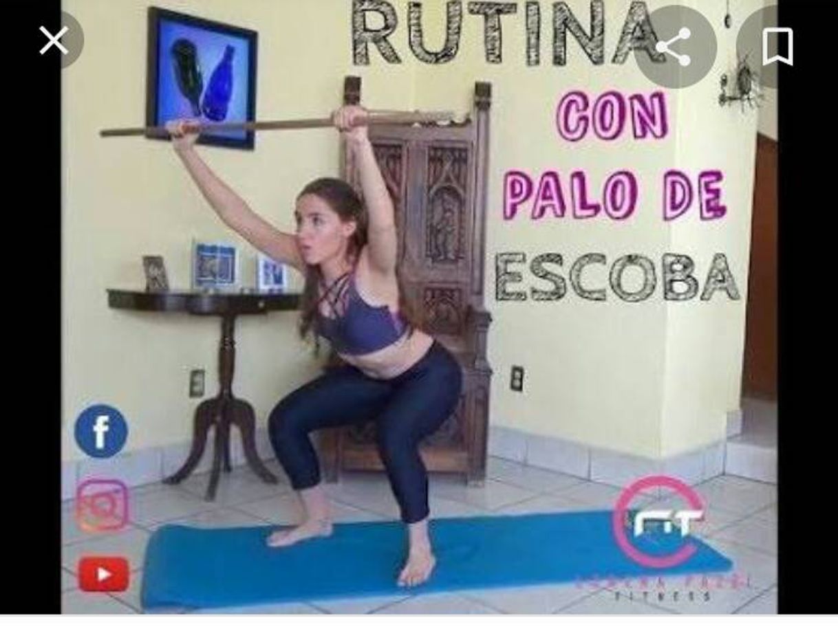 Social 🏋️🏋️Rutina de ejercicio con palo de escoba.