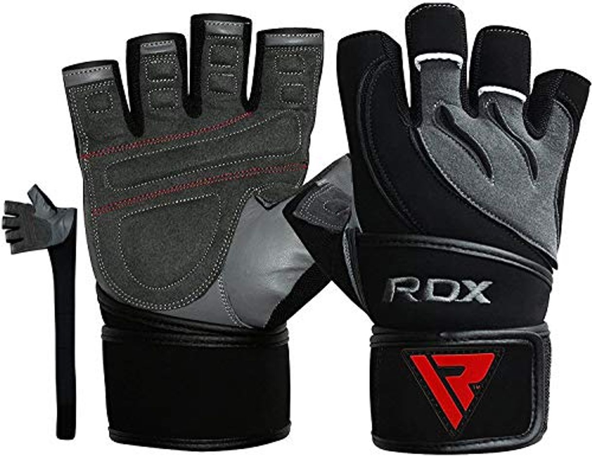 Moda RDX WGL-L4G Fitness Crossfit Training Guantes Largos Handgelenkstütze Sporthandschuhe Rindsleder Pesas Workout