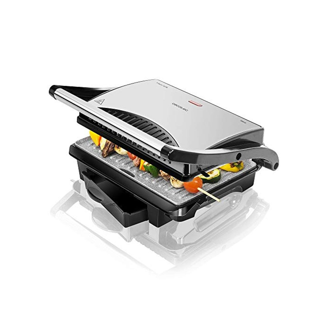 Social Cecotec Parrilla Eléctrica Rock'nGrill 1000. Revestimiento Antiadherente RockStone