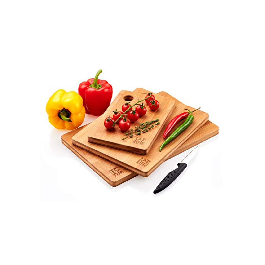 Social Tablas De Cortar Cocina en Madera Premium Extra-Gruesas - Juego de 3