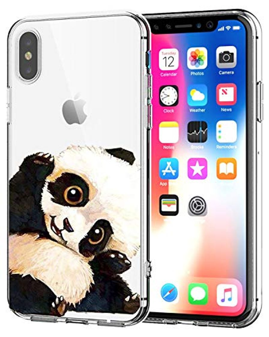 Products Caler Carcasa Compatible con iPhone XR Funda Transparente con Dibujos TPU Suave Bumper Case con Motivo Bonito en TPU Silicona antigolpes 3D Vogue Ultra Chic