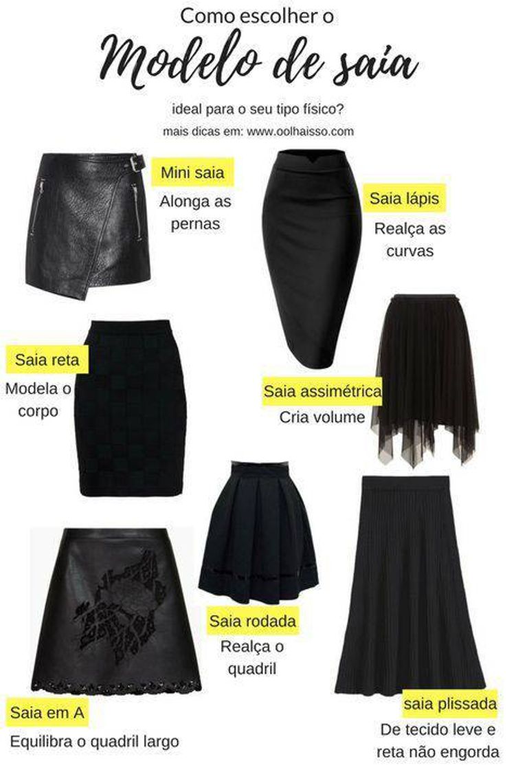 Moda Como escolher o modelo de saia 