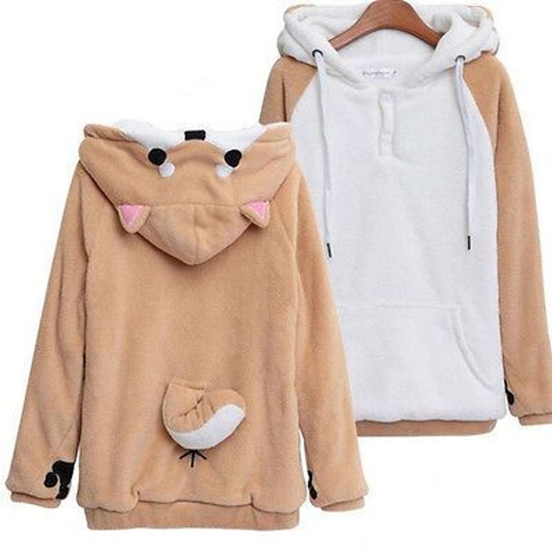 Moda Sudaderas Mujer Women Harajuku Hoodies Cartoon Dog Shiba Inu Anime Printed Sweatshirt Sudadera Mujer Moletom Feminino Kawaii Pullover Top Blue L