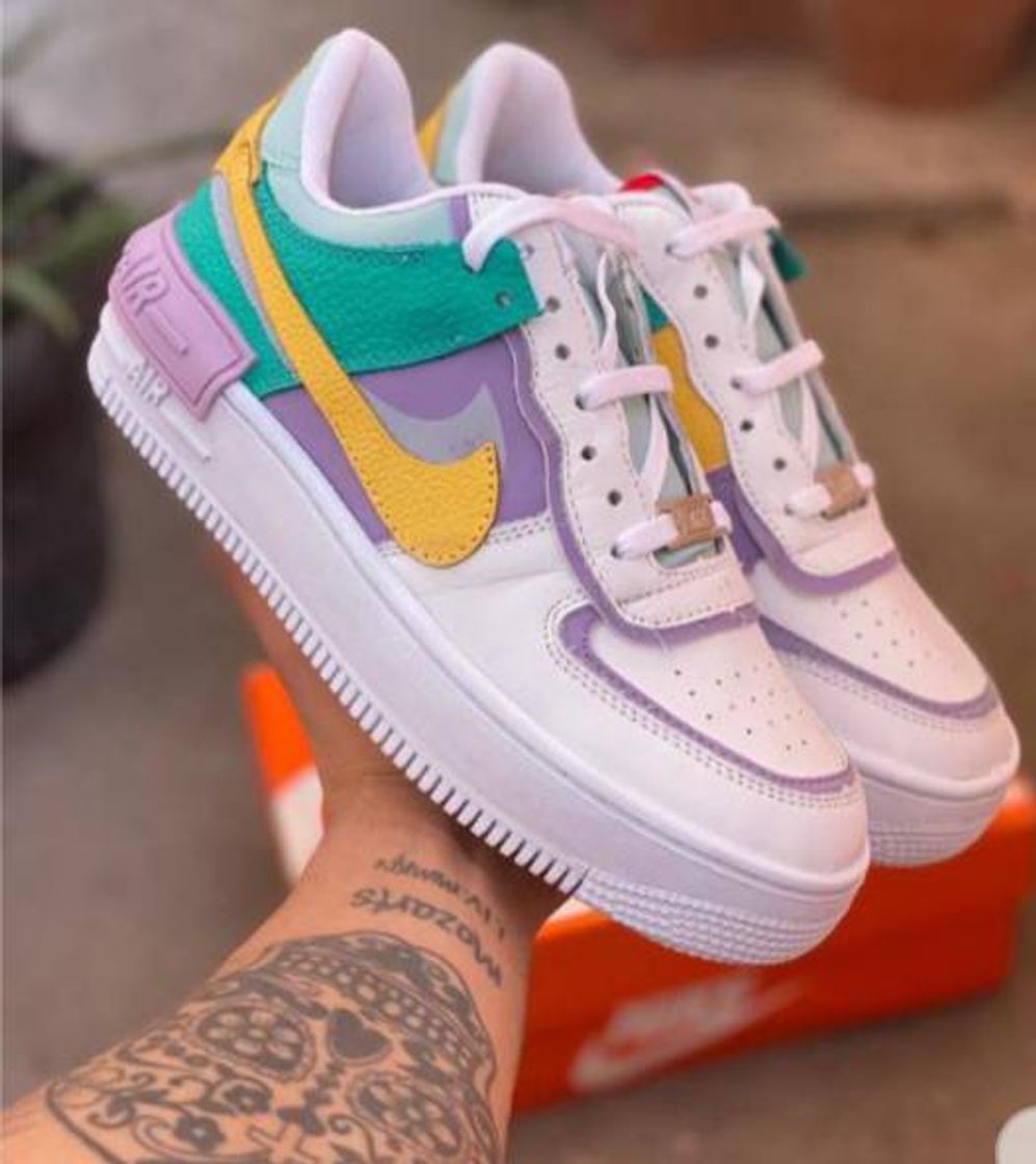 Moda Tênis Nike Air force 1 Shadow Branco Amarelo Lançamento 2020