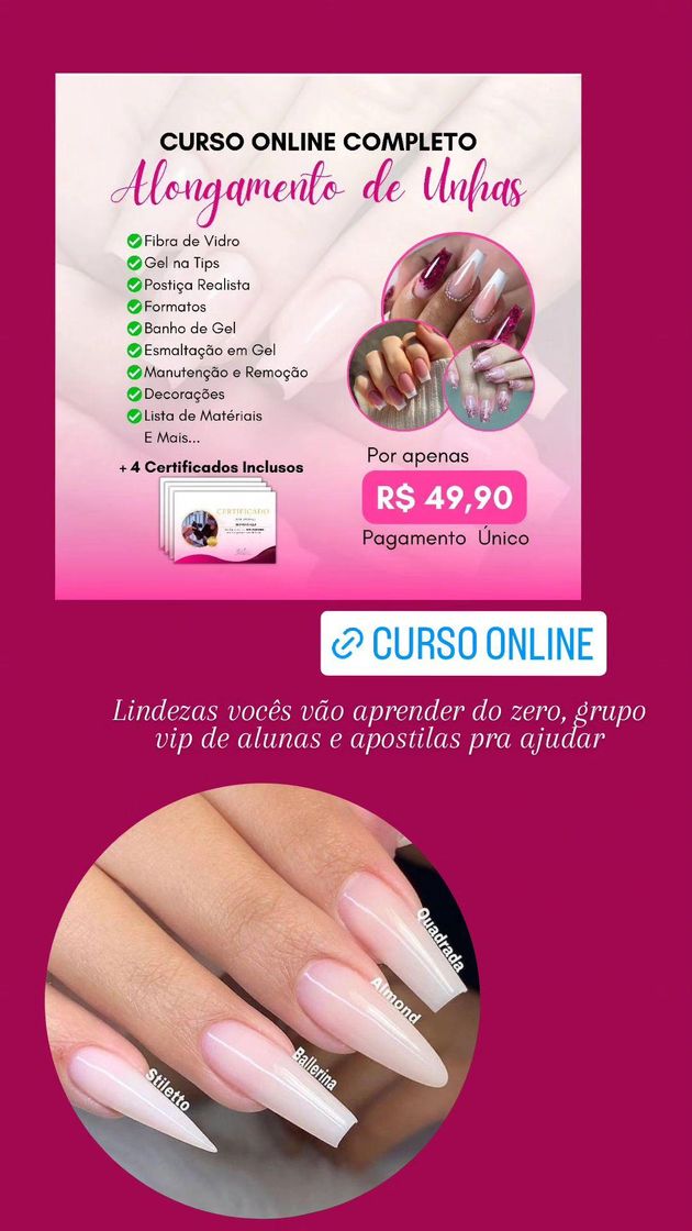 Products Curso alongamento manicure 