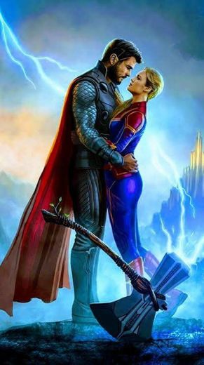 Thor e capitã Marvel