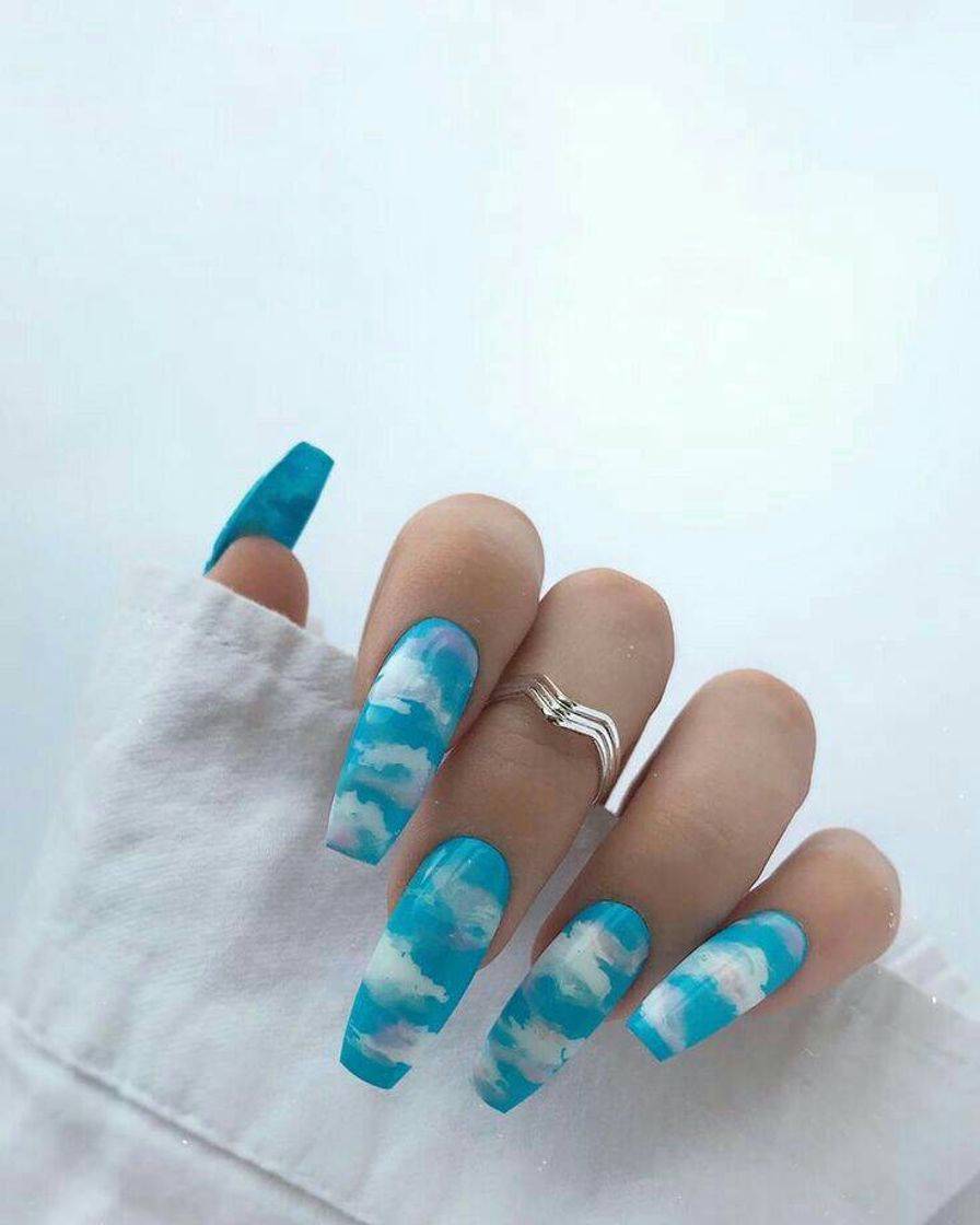 Fashion Unhas azul 💙