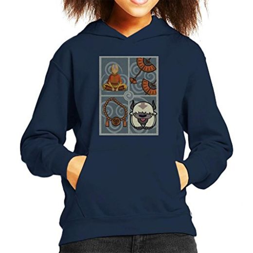 Cloud City 7 Avatar Last Airbender Aang Air Nomad Pendant Kid's Hooded Sweatshirt