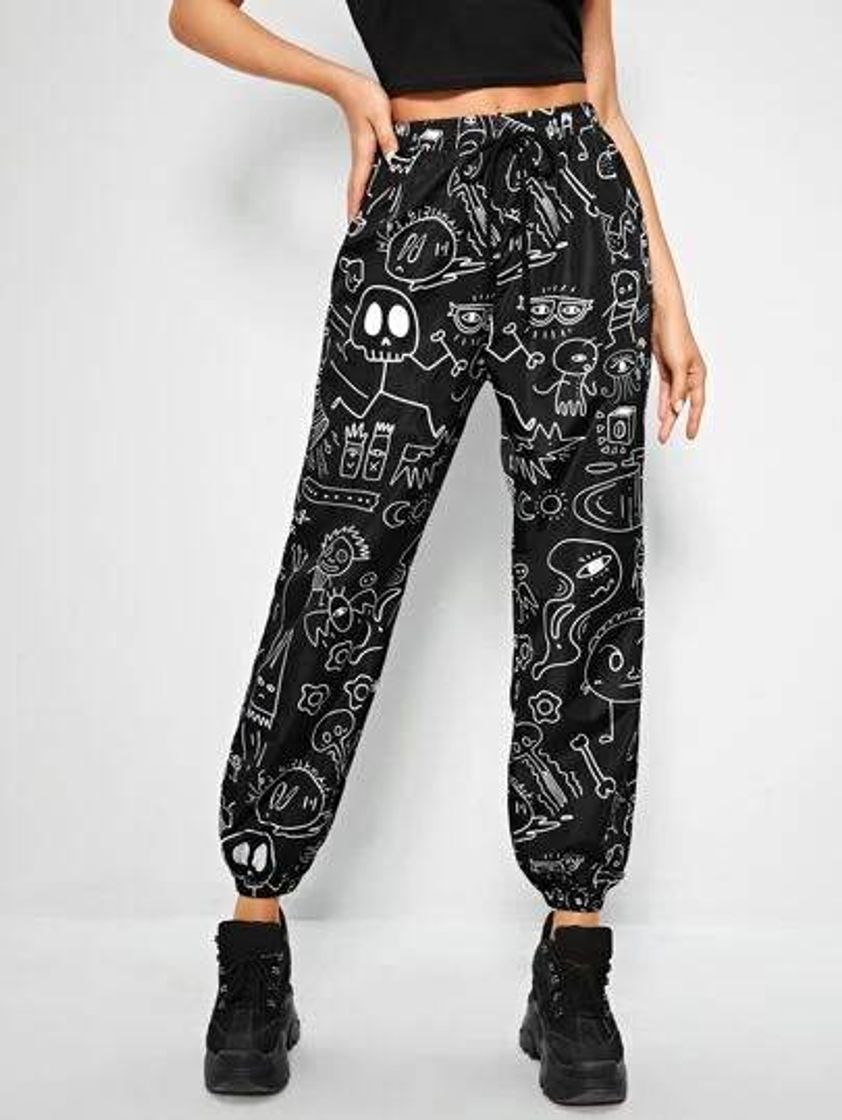 Moda Pantalón estampado dibujos 