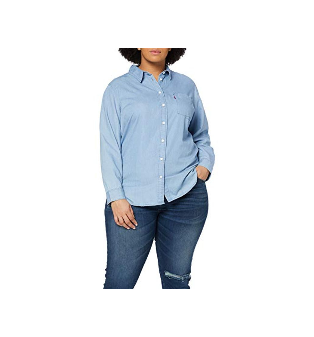 Social Levi's Plus Size Pl Ultimate Boyfriend Blusa, Azul