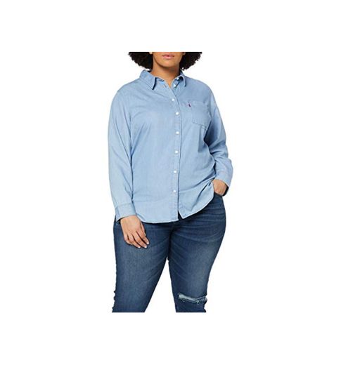 Levi's Plus Size Pl Ultimate Boyfriend Blusa, Azul