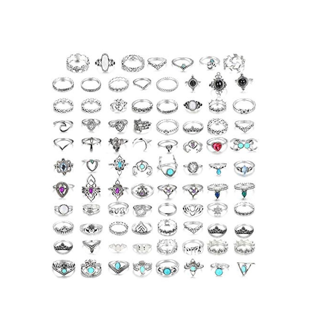 Social YADOCA 84 Piezas por Juego de Anillos de aleación diseñado para Chicas