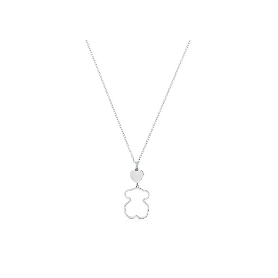 Social TOUS Collar de mujer en plata de primera ley con colgante, Longitud