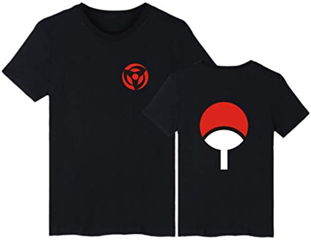 Moda EMILYLE Hombres Naruto Uchiha Camiseta Top Tshirt Clan Syarinngann Japón Cómico Casual