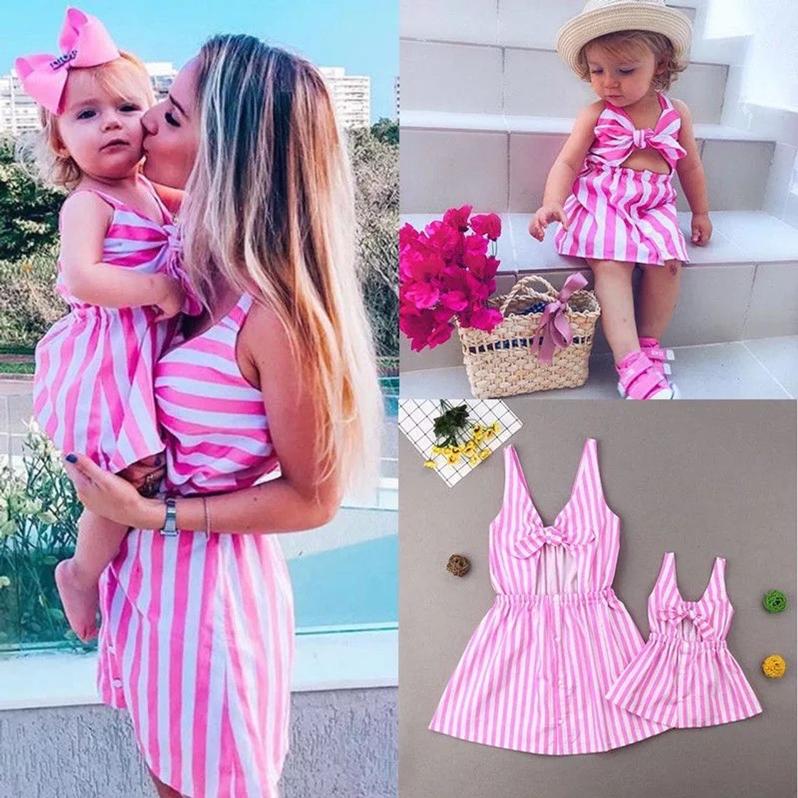 Moda MADRE E Hija Vestido 👗 estilo PLAYA