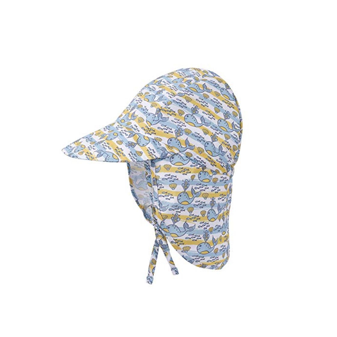 Moda Sombrero de Sol con Cubrenuca para Bebé Niños Niñas Anti-UV Gorro Verano