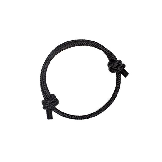 Wind Passion Pulsera Náutica Elegante Negra de Cuerda Hombre