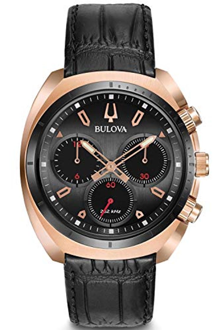 Moda Bulova Reloj Cronógrafo para Hombre de Cuarzo con Correa en Cuero 98A156