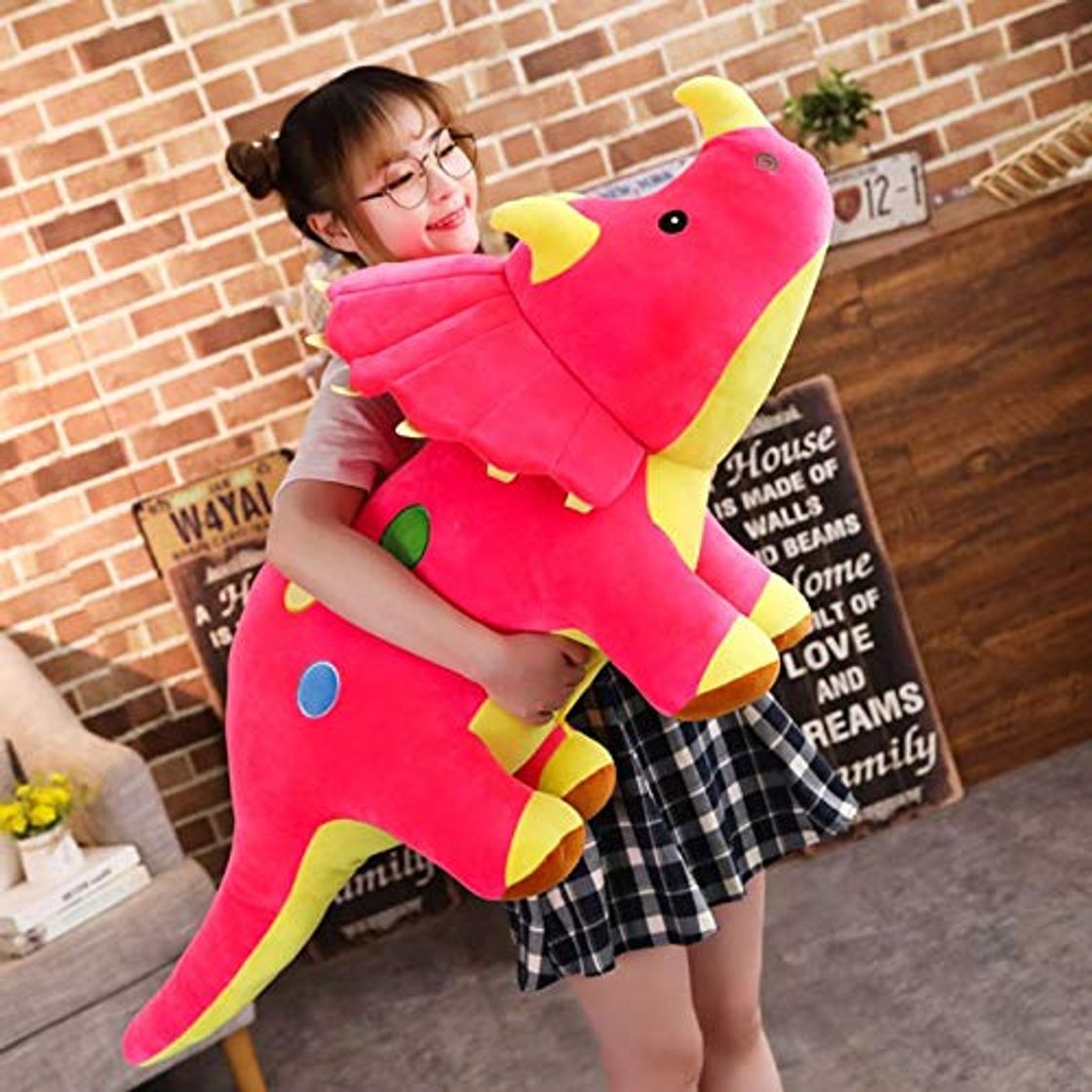 Products weiqiang Juguete de Peluche Triceratops de Gran tamaño Niños Niños Muñeca de Trapo Grande Muñeca de Dinosaurio Muñeca Regalo de cumpleaños A Longitud Total 60 cm