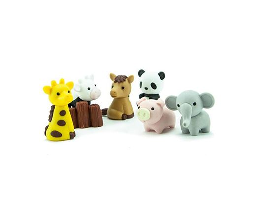 Ty Iwako Eraserz - Zoo Animals Pack, Colours May Vary - Figura
