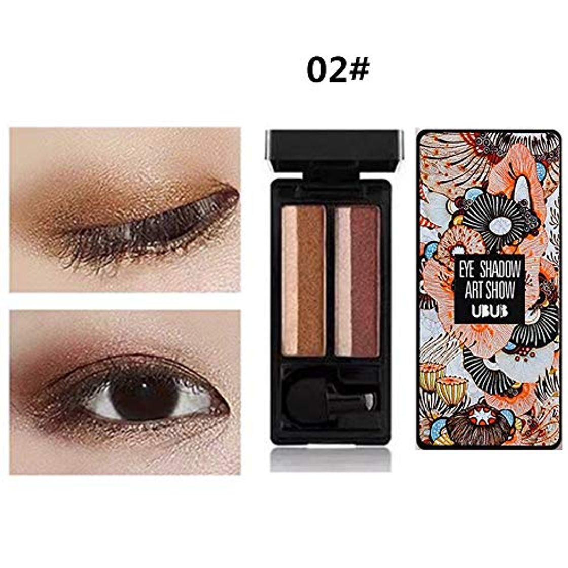 Producto Gradiente de dos tonos sombra de ojos， mate Shimmer impermeable durable paleta