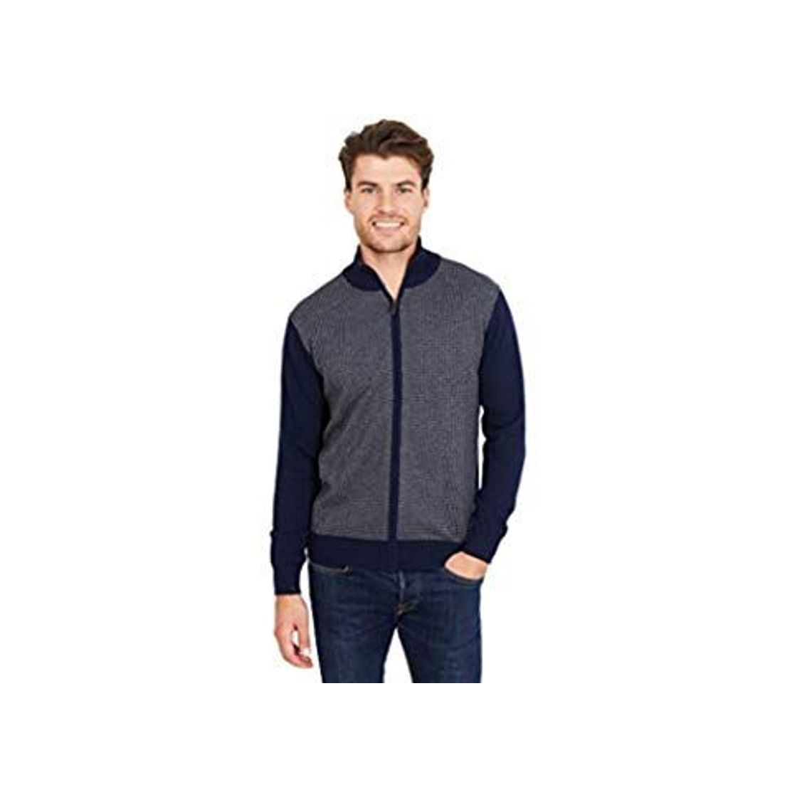 Moda JACK & JONES Jjebasic Knit V-Neck Noos suéter, Azul