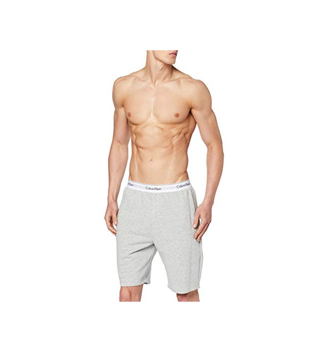 Moda Calvin Klein PJ Shorts Pantalones Cortos, Gris