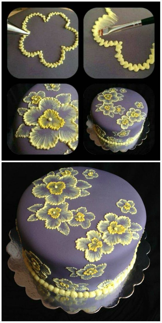 Moda Flores pintadas con Royale icing