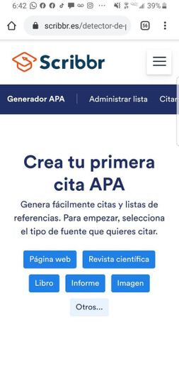 Formato APA con el Generador APA de Scribbr