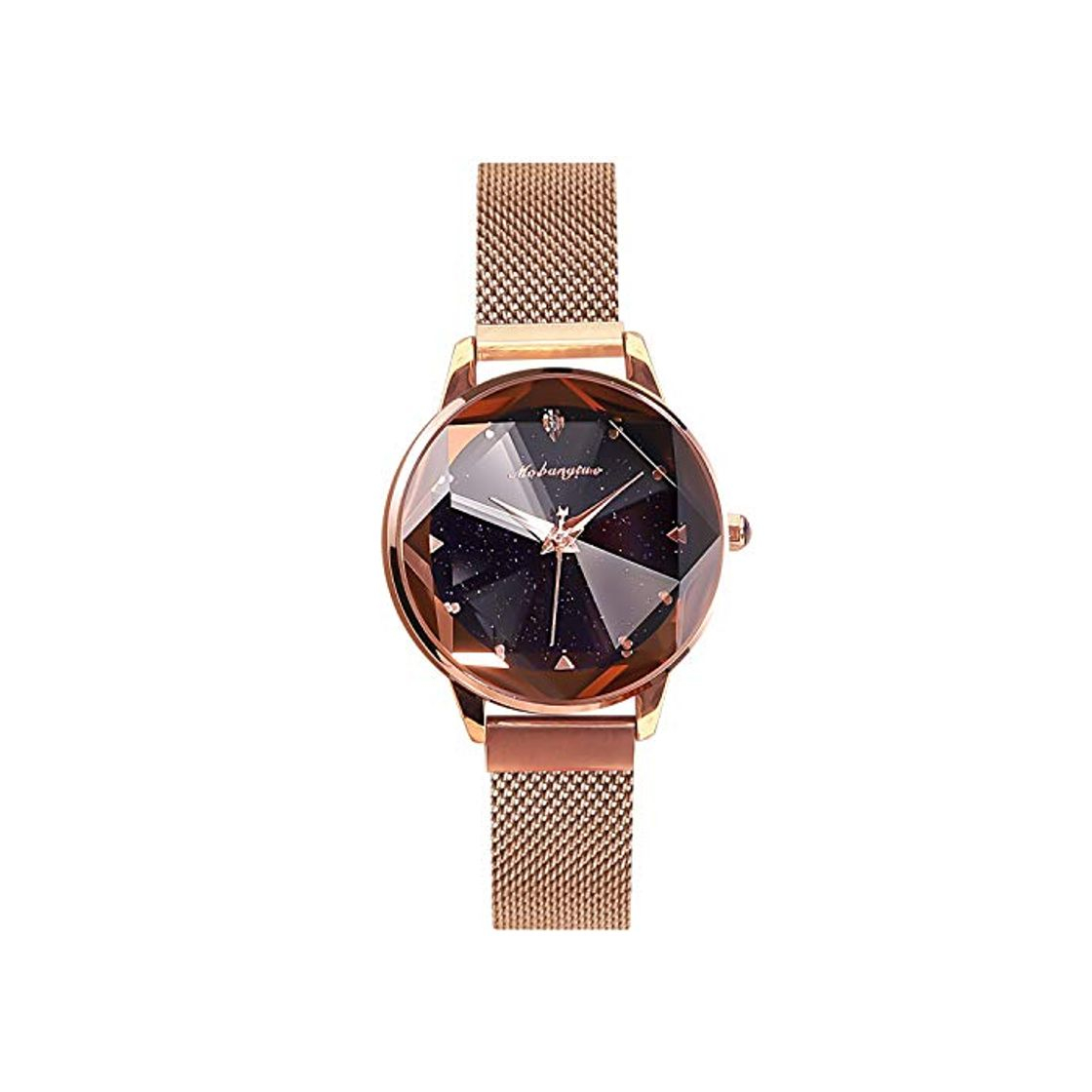 Moda RORIOS Mujer Relojes de Pulsera Brillante Cielo Estrellado Dial Mesh Band Relojes