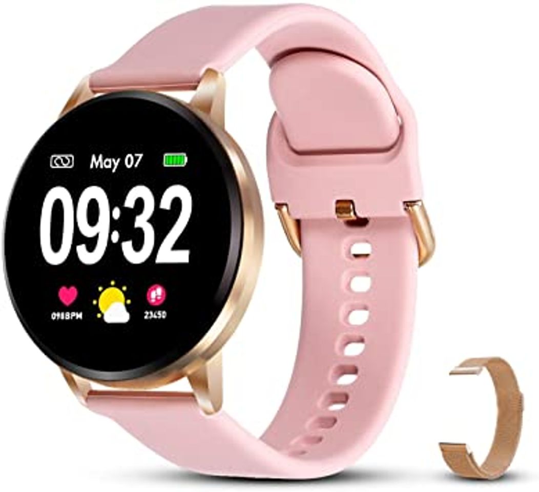 Producto Yocuby Reloj Inteligente Mujer, Reloj Inteligente Bluetooth Fitness Tracker con IP68 Impermeable/Herramienta