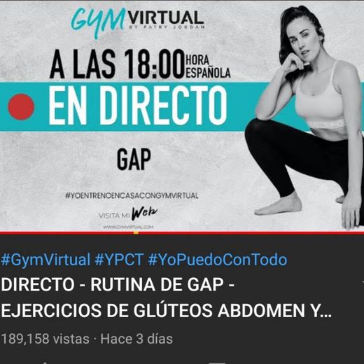 DIRECTO - RUTINA DE GAP - YouTube