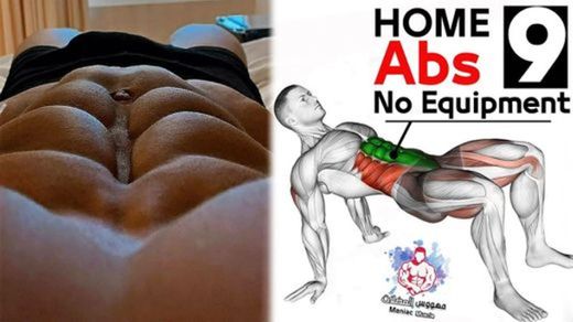 9 abdos workout Home Excersice - YouTube