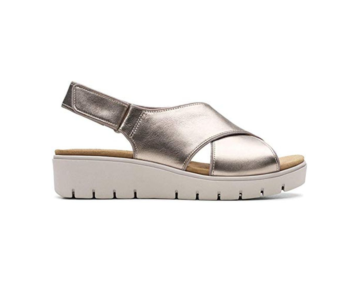 Fashion Clarks Un Karely Sun, Chanclas Sandalias Flip-Flop, Dorado