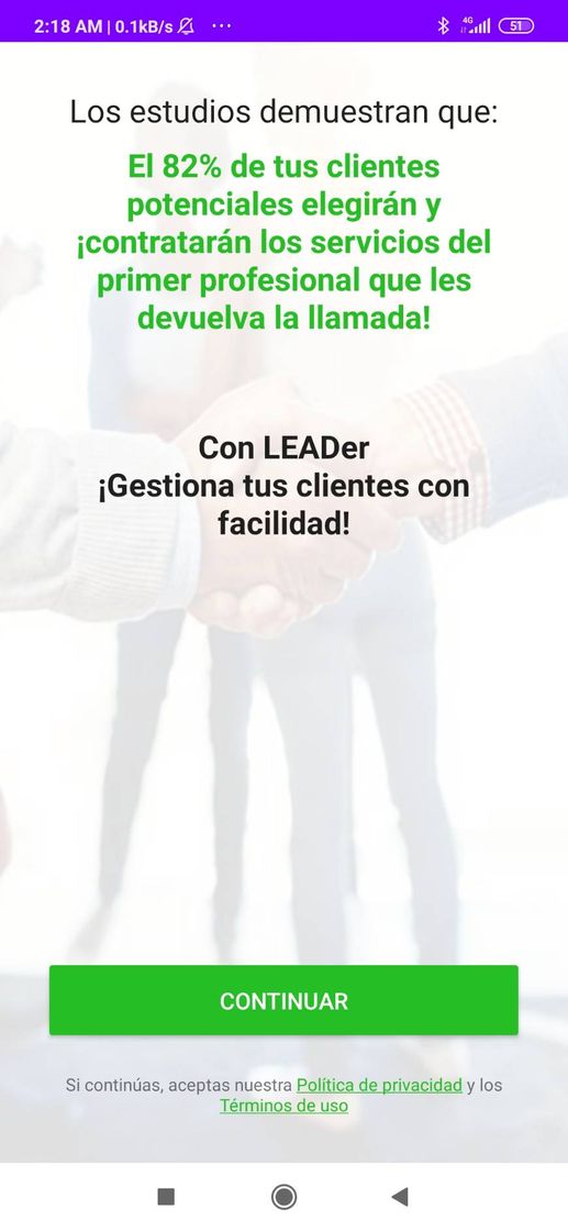 App LEADer CRM, Seguimiento de ventas 