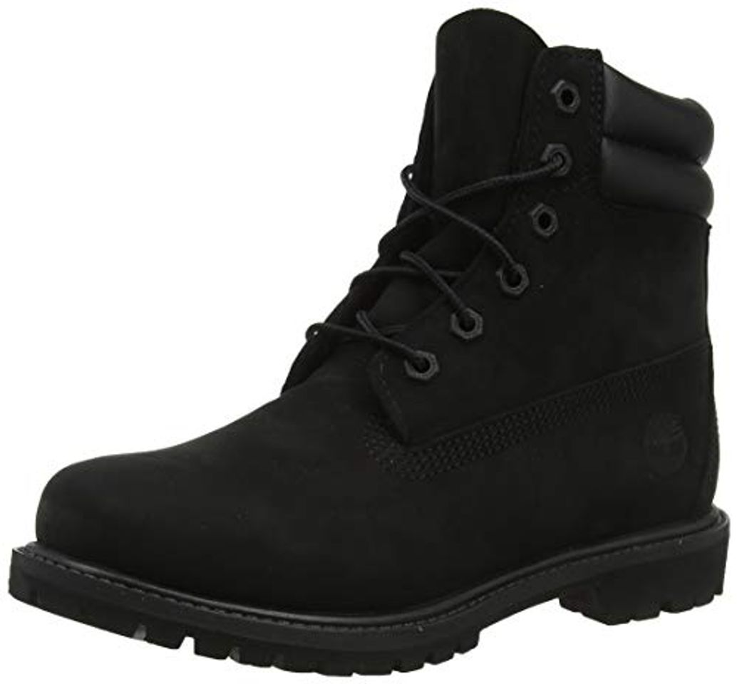 Moda Timberland Waterville 6 Inch Double Collar Waterproof, Botas para Mujer, Negro