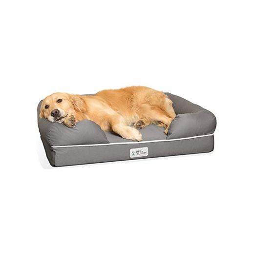 Cama de espuma viscoelástica para perros medianos y grandes, Gris