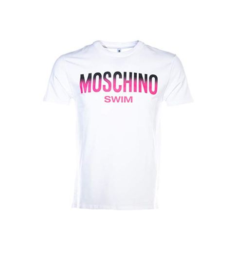 Moshino Swim Logo T Shirt in White blanco XXL