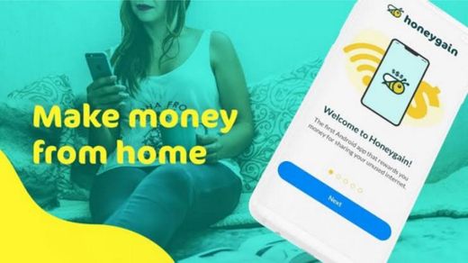 Honeygain gana dinero con solo usar tu celular.