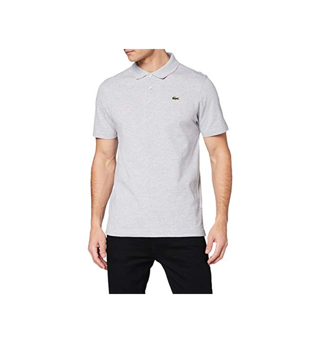 Moda Lacoste L1230, Polo de Manga Corta para Hombre, Gris