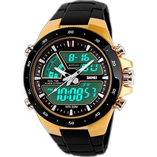 SunJas Reloj Deportivo para Hombres Resistente contra Agua de 50m Pulsera Digital