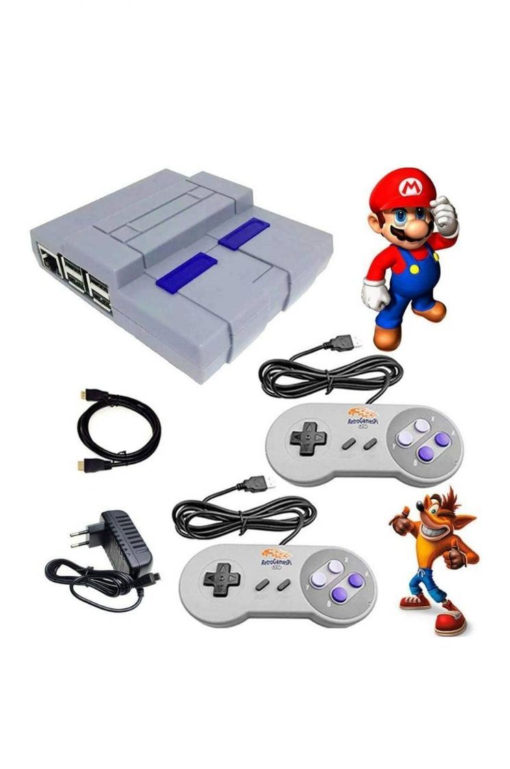 Moda Console Super Nintendo Raspberry SNES + 9000 Jogos.