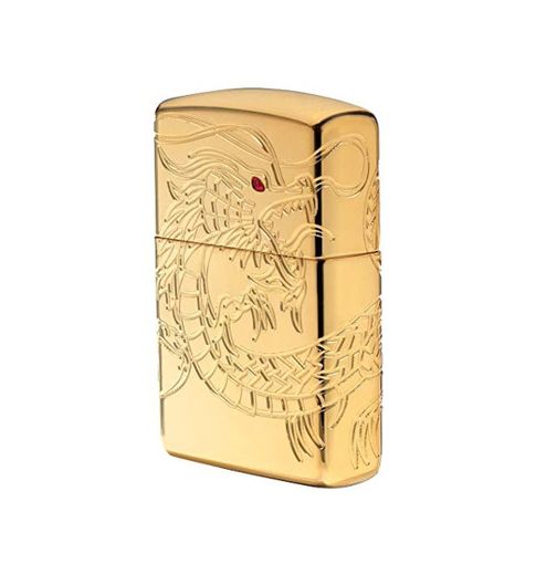 Encendedor Zippo 16400, color cromado, cromado, Armor High polish Gold Plate with